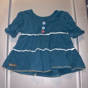 Matilda Jane Teal Kids Blouse with Button Details